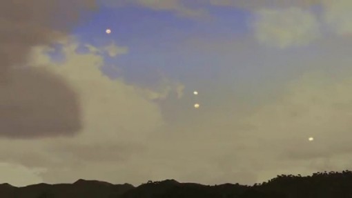 Formación Simulada de OVNIs Sobre Hawaii.